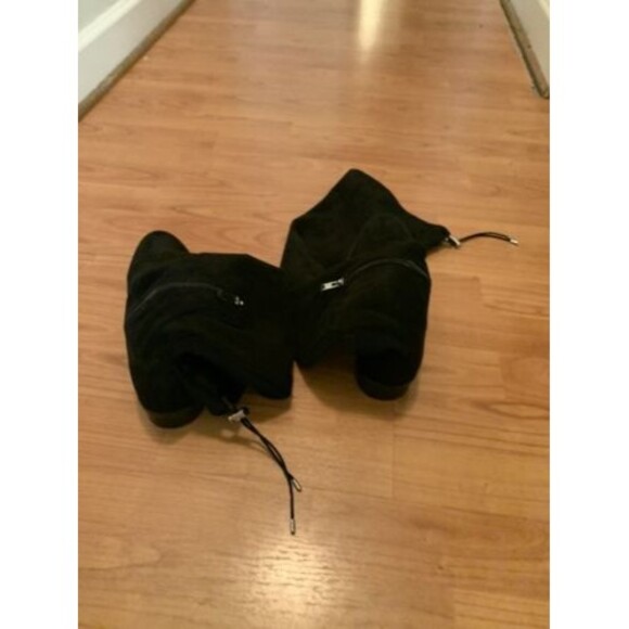 Sam Edelman Black Suede Tall Boots Over the Knee Size 10 - Picture 10 of 12